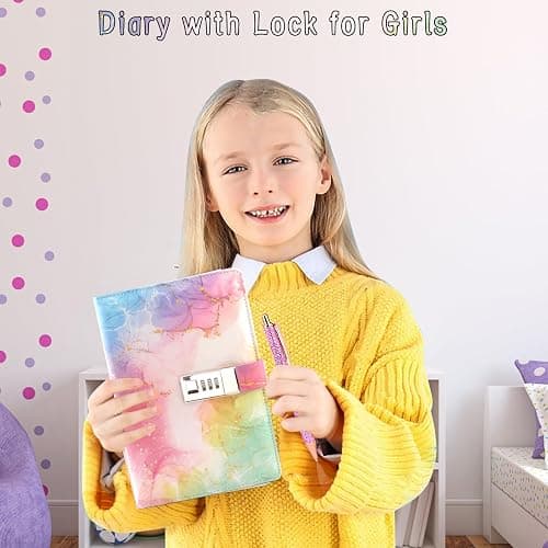 Gifts for Girls 8 9 10 11 12 13 Year Old, Secret Diary for Girls, Birthday Gifts Presents for Girls Age 7-14, Diary with Lock for Girls Teen, Locked Journal Pen Pencil Case Notebook Back to School thumbnail 5