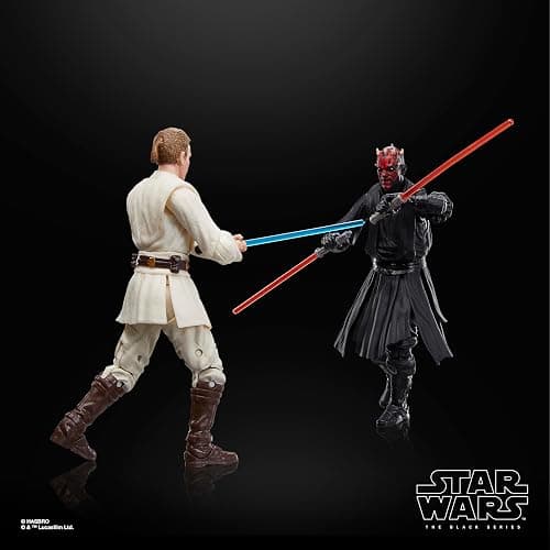Star Wars The Black Series Qui-Gon Jinn, Darth Maul, Obi-Wan Kenobi The Phantom Menace 6 Inch Action Figures thumbnail 7