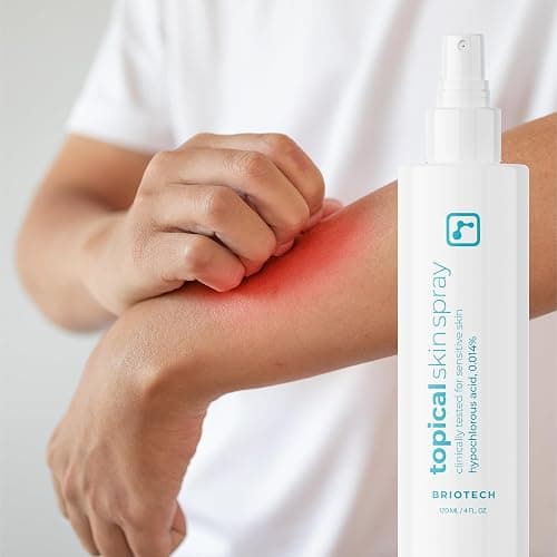 BRIOTECH Topical Skin Spray, Hypochlorous Acid Spray for Sensitive Skin, HOCl Facial Mist, Full Body Support Against Irritation, Calm Redness, Soothe Foot & Scalp, 8 oz (1 Pack) - 8 Ounce (Pack of 1) thumbnail 9