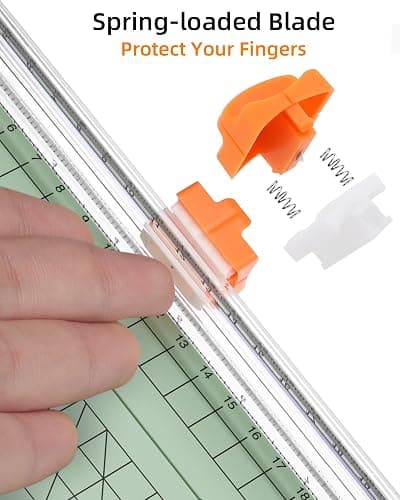 Firbon Morandi A5 Paper Cutter, Straight Small Paper Trimmer with Side Ruler for Scrapbooking Craft, Paper, Coupon, Label, Cardstock thumbnail 6