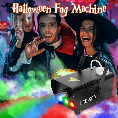 TeqHome Smoke Machine, Fog Machine Outdoor with 3 LED Lights, 400W and 2000CFM Fog with Wired Receiver, Wireless Remote Controls, Perfect for Wedding, Halloween, Christmas, Party, Club,DJ Stage Effect thumbnail 8