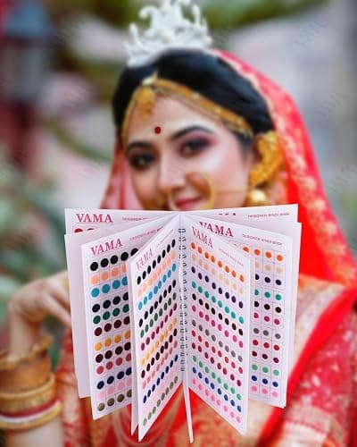 VAMA Premium Velvet Multicolor Forehead Stickers Bindiya Bindis Bollywood Bindi Booklet for Women (Pack of 948 - Bindi Book) thumbnail 3