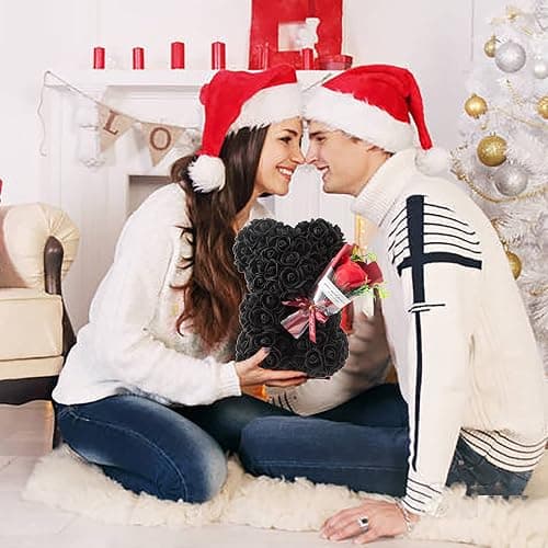 hodipea Rose Bear Gifts for Women-Best Gift for Valentine's Day,Mother's Day,Christmas,Birthday,Handmade Artificial Rose Teddy Bear Gifts for Girlfriend,Mom, and Daughters,Surprise Clear Gift Box thumbnail 4