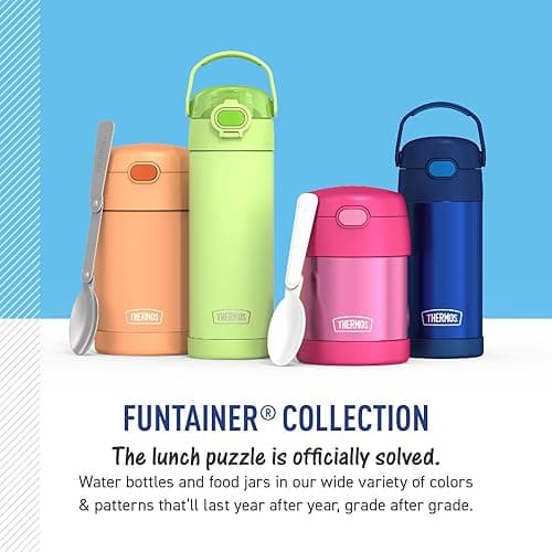 THERMOS FUNTAINER Water Bottle with Straw - 12 Ounce - Kids Stainless Steel Vacuum Insulated Water Bottle with Lid, Scooby-Doo - Scooby-Doo - 12 Ounces thumbnail 6