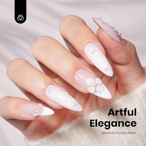 Beetles White Gel Polish - Hema-Free French Gel Nail Polish High Gloss Colors Soak Off Pure White Rhythm Nail Polish Nail Art Manicure Salon White Color Bottle | Soak Off Pure White Rhythm Nail Polish Nail Art Manicure Salon White Color Bottle thumbnail 6