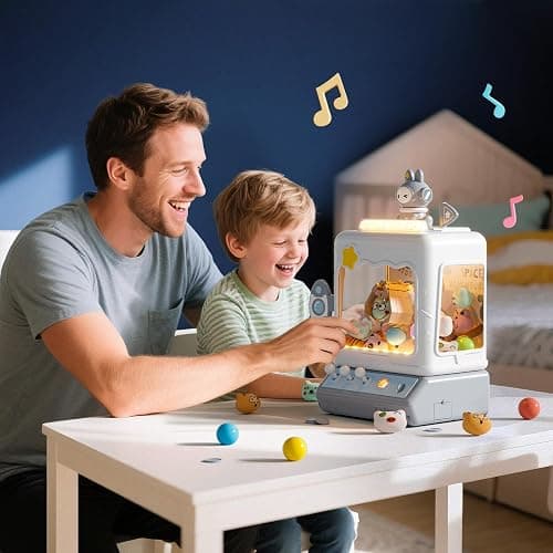 Skirfy Space Claw Machine for Kids, Mini Electronic Game Vending Machine,Candy Dispenser Game for Kids，Birthday for Girls Boys(Blue) thumbnail 7