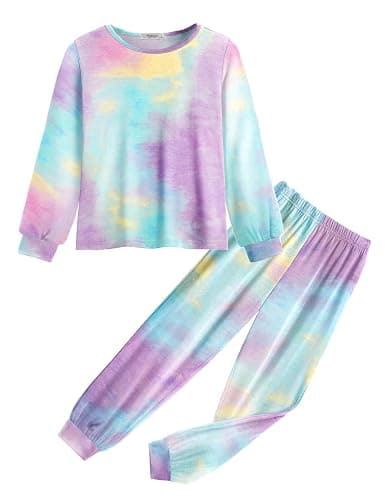 For Zara: Arshiner Girls 2 Piece Outfits Fashion Tracksuits Long Sleeve Pullover Sweatshirt and Sweatpants Jogger Set with Pockets - Image 1