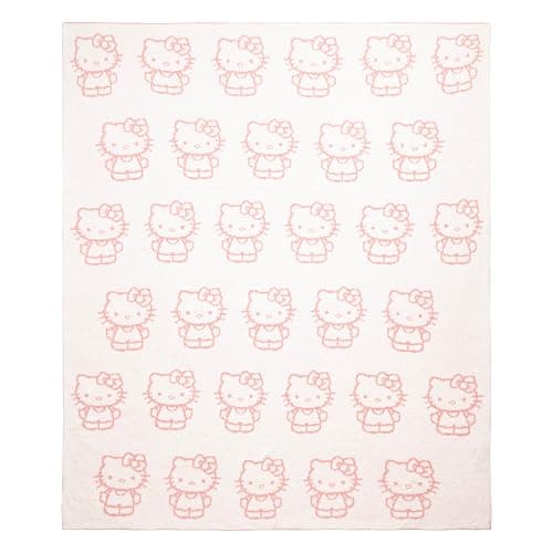 Hello Kitty Feather Knit Fluffy Throw Blanket - Fuzzy Blanket Measures 50 x 60 Inch, Super Soft Soft Lightweight Pink Accent for Couch or Chair thumbnail 2