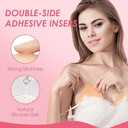 Boomba Invisible Lift Inserts Double-Sided Sticky Bra Ultra Push Up Bra Inserts Suitable for Different Occasions thumbnail 2
