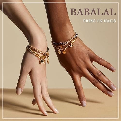 BABALAL Square Press-on Nails - Long Fake Nails with French Tip, Glue-on with 3D Water Wave Designs, Squoval Tips - 24pcs Set of Brown Chrome Acrylic False Nails Y2k Style for Women and Girls thumbnail 8