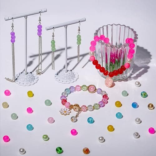 XSEINO About 7200PCS 6mm Glass Beads Bracelet Making Kit,144 Assorted Colors Crystal Glass Beads for Bracelet and Jewelry Making and DIY Crafts,Friendship Gifts,to Give to Friends, Family thumbnail 4
