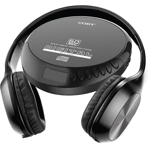 Coby Portable CD Player with MP3 Playback & FM Radio, 60-Second Anti-Skip Protection, Foldable Wired Headphones, Compact Retro Discman Music Player for Home, Car, Travel & Seniors – Clear Stereo Sound thumbnail 2