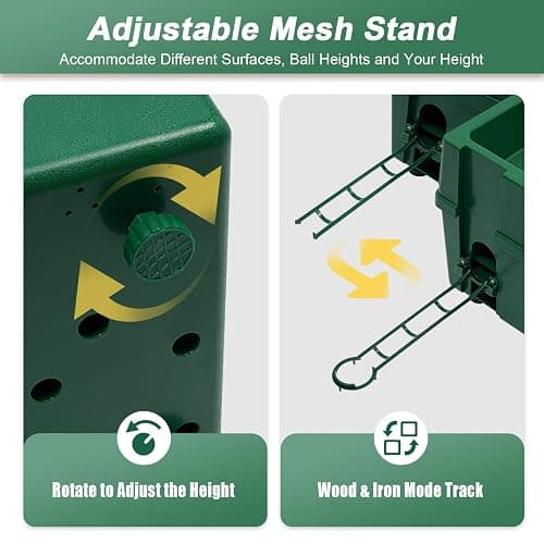 Ab Automatic Golf Tee Machine, 100 Balls Golf Ball Dispenser Golfs Practicing Training Pitching Machine Portable Required Practice Hitting Aid with Foot Pedal for Driving Ranges Sports Gaming Clubs thumbnail 5