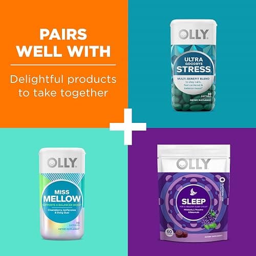 OLLY Hello Happy Gummy Worms, Mood Balance Support, Vitamin D, Saffron, Adult Chewable Supplement, Tropical Zing - 60 Count thumbnail 7