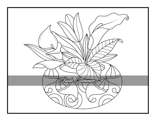 100 Flowers: An Adult Coloring Book with Bouquets, Wreaths, Swirls, Patterns, Decorations, Inspirational Designs, and Much More! thumbnail 81