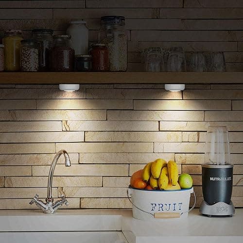 Tap Light 6 Pack Portable LED Puck Touch Night Lights - Battery Operated Under Cabinet Lighting for Kitchen, Closet, Classroom, Indoor & Outdoor thumbnail 6