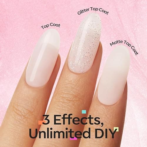 modelones 32 PCS Summer Gel Nail Polish Set, 28 Colors Glitter Cat Eye Jelly Pearl Chameleon Gel Polish with Magnet, No Wipe Base Coat, Glitter & Glossy & Matte Top Coat Soak Off Nail Art Kit thumbnail 7