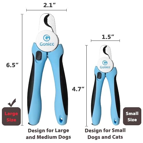 gonicc Dog & Cat Pets Nail Clippers and Trimmers - with Safety Guard to Avoid Overcutting, Free Nail File, Razor Sharp Blade - Professional Grooming Tool for Pets thumbnail 4