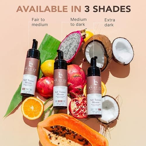 Self Tanner Mousse - USA Made with Natural & Organic Ingredients, Self Tanning Mousse for Dark Fake Tan, Sunless Tanner, Clear & Non Toxic Tanning Foam for Streak Free Finish & Natural Glow thumbnail 9
