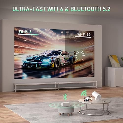 [Netflix Officially & Electric Focus] Projector with WiFi and Bluetooth, XuanPad Full HD 1080P Portable Projector, 210° Rotatable Stand, Auto Keystone, Dust Removal and Heat Dissipation Design - A--Electric Focus Projector thumbnail 7