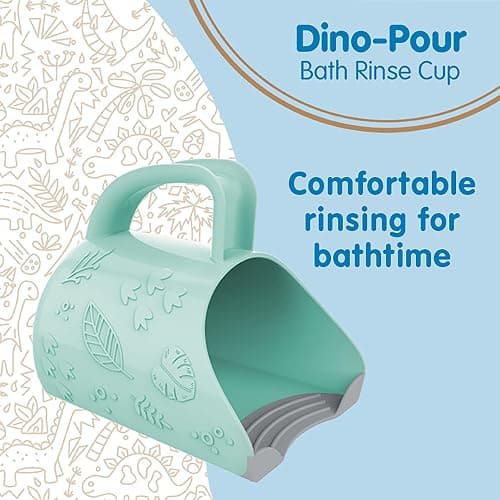 Dr. Brown's CleanUp Dino-Pour Baby Bath Rinse Cup, Tear-Free Rinsing for Babies and Toddlers, BPA Free thumbnail 3