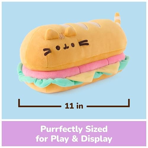 GUND Pusheen Sub Sandwich Squisheen 11-Inch Squishy Plush Toy; Ages 8+ | Promotes Exciting Character Roleplay, Early Sensory Discovery, and Creative Storytelling; Soft, Comforting, Collectible Plush thumbnail 2
