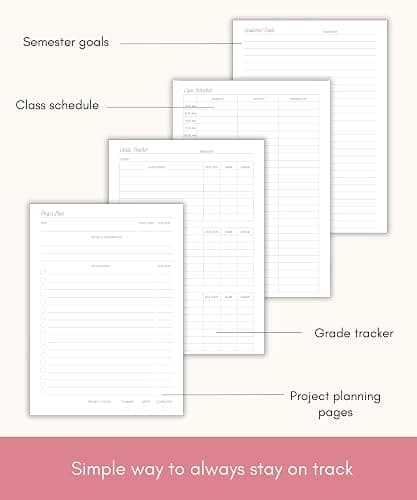 Lamare Academic Planner 2026 College Essentials – Undated Weekly College Student Planner for Homeschool, High School, College & Nursing Students thumbnail 6