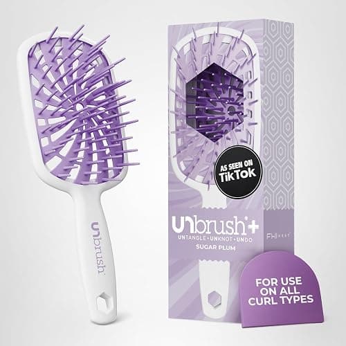 FHI Heat UNbrush Plus — Curly Hair Brush for Gentle & Effective Detangling on Wet or Dry Fragile Hair Types — Detangler Brush w/ 84 UltraFlex Bristles, Ultra-light, Vented, Anti Static Hairbrush thumbnail 10