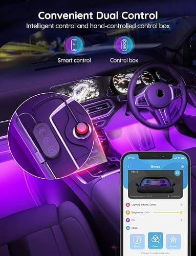 Govee Car LED Lights, Smart Car Interior Lights with App Control, RGB Lights with DIY Mode and Music Mode, 2 Lines Design LED Lights for Cars with Car Charger, 12V thumbnail 7