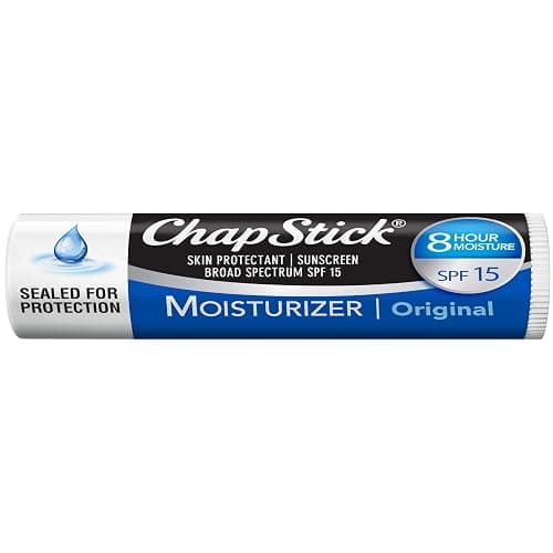 ChapStick Moisturizer Original Lip Balm Tubes, SPF 15 and Skin Protectant - 0.15 Oz (Pack of 3) thumbnail 2