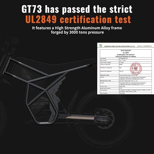 Riding'times GT73 PRO Electric Dirt Bike for Adults, Upgraded 3000W 60V 50MPH 36AH Dual Battery Ebike Up to 85 Miles, 25" Motorcycle Tire, UL2849 All Terrain for Mountains, Snow, Sand thumbnail 9