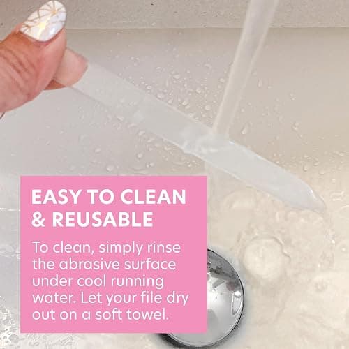 Bona Fide Beauty Czech Glass Nail Files for Natural Nails (Clear) - 1Pc Crystal Nail Filer, Nano Glass File with Case Handcrafted in The Czech Republic thumbnail 6