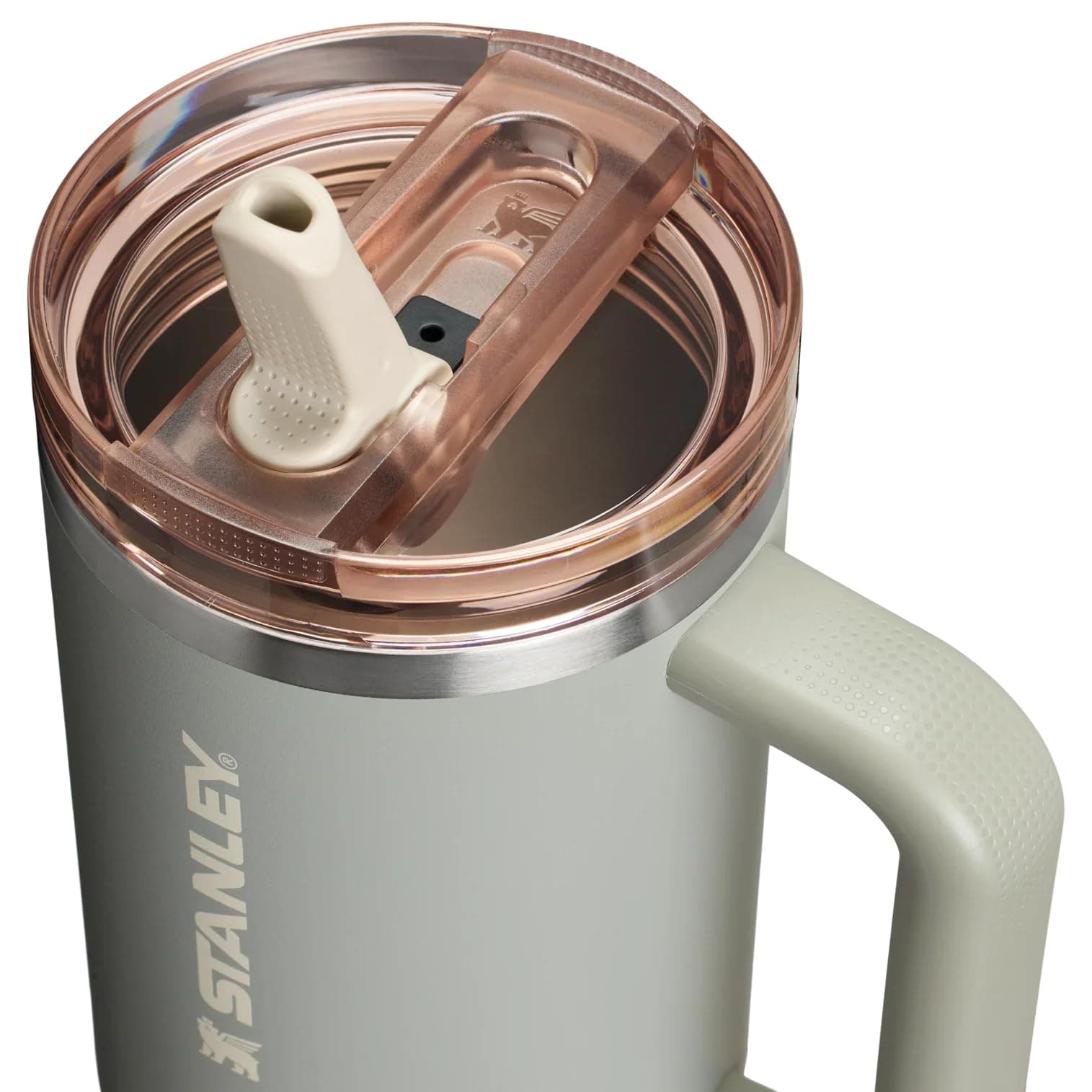 Stanley Quencher ProTour Flip Straw Sage Grey 1.18L - Vaso Térmico Stanley con Popote y Tapa Antiderrames 40oz, Acero Inoxidable Doble Pared thumbnail 3