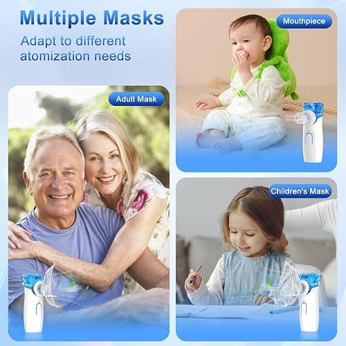 GIPIWYB Portable Nebulizer - Includes 1 Set Accessories,Nebulizer with Auto Clean Mode for Kids Adult Family & Travel Use thumbnail 3