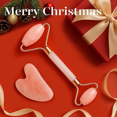 BAIMEI Jade Roller & Gua Sha, Face Roller, Facial Beauty Roller Skin Care Tools, Self Care Gift for Men Women, Massager for Face, Eyes, Neck, Relieve Fine Lines and Wrinkles - Rose Quartz thumbnail 3