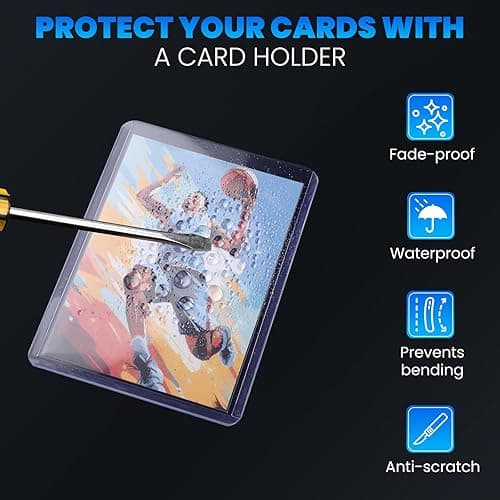 200 Card Sleeves Top Loaders for Cards, 3" x 4" Hard Plastic Toploaders, Baseball Card Protectors, Trading Card Holder for Football Sports Cards (100 Toploaders + 100 Penny Sleeves) thumbnail 4