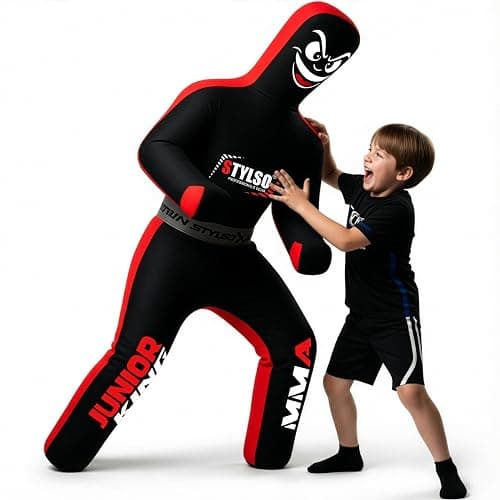 Unfilled Wrestling Dummy for Kids – Youth Grappling Dummy BJJ, MMA, Jiu Jitsu & Judo Training Partner – Durable Martial Arts Practice Buddy thumbnail 8