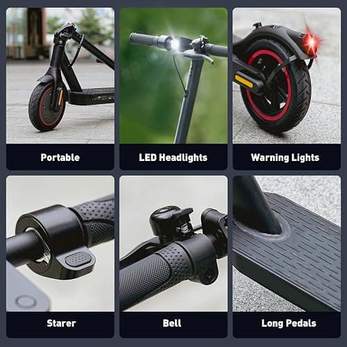 Fcgeoi Electric Scooter, 1500W/1000W/500W Peak Powerful Motor, 28/25/18 MPH, 28/23/21 Miles, 10"/9.3"/8.5" Pneumatic Tires, UL2272 Certified, Headlight, Foldable Commuting Electric Scooter for Adults thumbnail 7