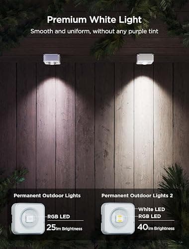 Govee Permanent Outdoor Lights 2, 100ft RGBIC Outdoor Lights with 72 LED Lights, IP67 Waterproof, 100 Scene Modes with 40lm White for Outdoor Decorations, Works with Alexa, Google Assistant, White thumbnail 7