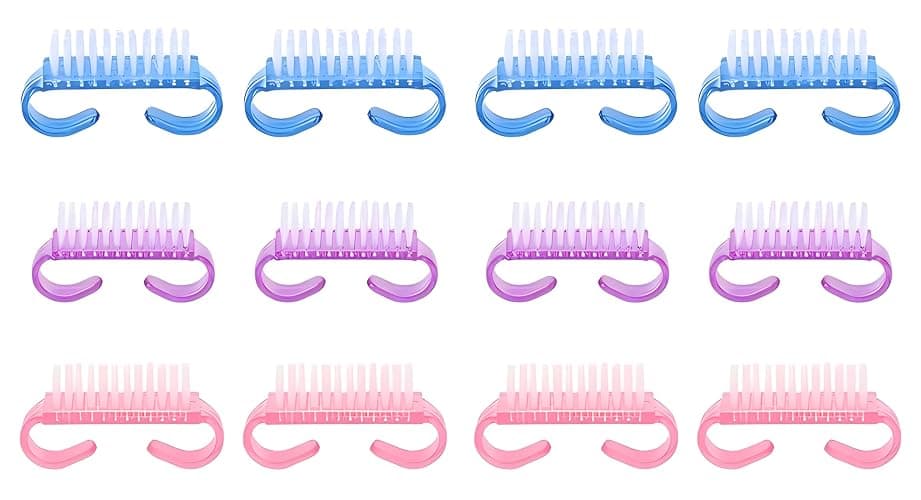 12-Pack Handle Grip Nail Brush(assorted color), Fingernail Scrub Cleaning Brushes for Toes and Nails Cleaner, Pedicure Brushes for Men and Women thumbnail 7