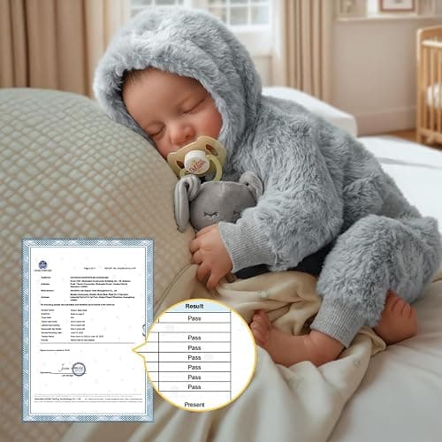 BABESIDE Lifelike Reborn Baby Dolls Silicone Full Body Boys - 17-Inch Real Baby Feeling Realistic-Newborn Baby Doll Full Body Vinyl Real Life Baby Dolls with Toy & Gift Box for Kids thumbnail 4