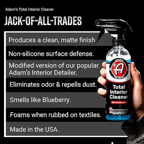 Adam's Polishes Total Interior Cleaner & Protectant, Quick Detailer & SiO2 Protection, Ceramic Infused, Anti-Static, OEM Finish, For Leather, Vinyl, Plastics, Glass & More thumbnail 2