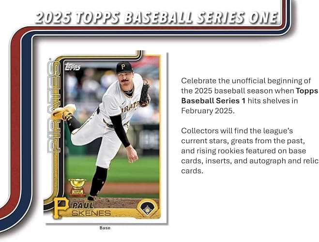 Topps 2025 Series 1 Baseball Trading Card Hanger Box (59 Cards) thumbnail 8
