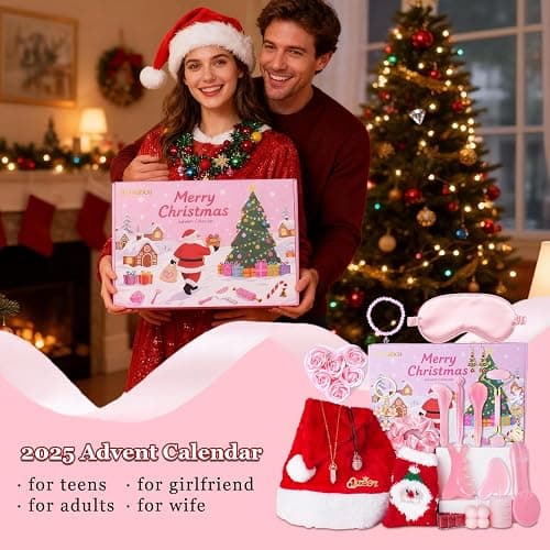 Advent Skincare Calendar for Teen Girls Women 2025, Christmas Gifts For Women24 Days Useful Beauty Blind Box Gifts, Gua Sha Facial Tools, Jade Roller Set, Spa, Jewelry, Scented Candles, Fuzzy Socks Gadget Tool for Mom Wife Daughter Sister thumbnail 8