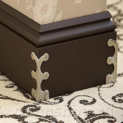 Skiffers Baseboard Protectors - Solid Brass Skirting Board Corner & Vintage Metal Corner Protector (Bronze, 5 pcs) thumbnail 6