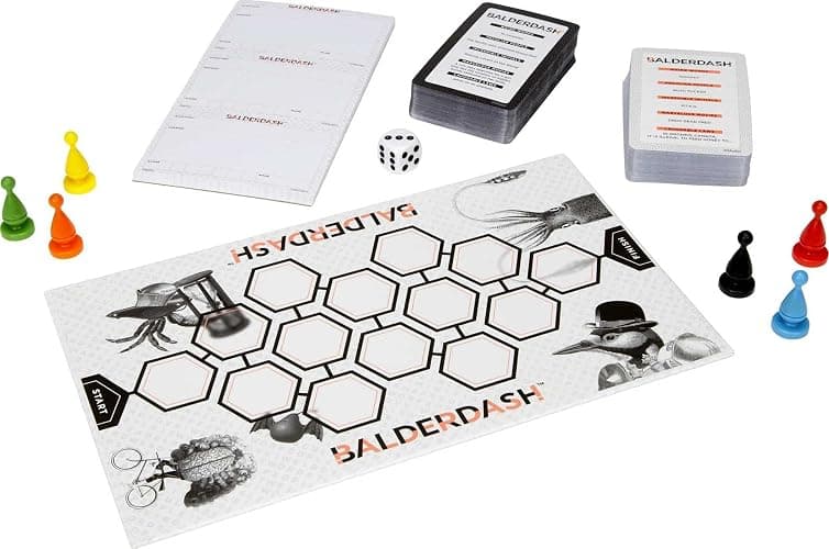 Mattel Games ​Balderdash Board Game for Adults & Teens with Guessing & Bluffing, The Game of Twisting Truths for 2 to 6 Players thumbnail 2