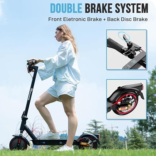 EVERCROSS EV85F Monopattino Elettrico Adulto, 8,5'' Scooter Elettrico Pieghevole - APP, Motore da 350W, Batteria da 7,8AH, Peso di 15KG, Carico Massimo 120KG, Doppio Freno, Doppio Ammortizzatore thumbnail 5