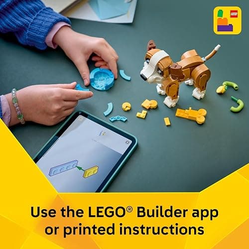 LEGO Creator 3 in 1 Cute Animals: Playful Puppy Dog Building Toy - Bedroom Decor for Girls & Boys, Ages 8+ - Gift for Birthdays - Build a Dog, Squirrel, or Duck - 31382 thumbnail 6
