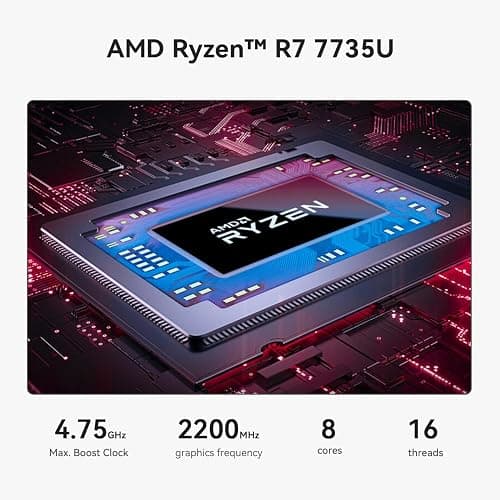 Beelink SER5 MAX Mini PC,AMD Ryzen 7 7735U(8C/16T,up to 4.75 GHz),Mini Computer 24GB LPDDR5 RAM 500GB SSD Graphics 12 core 2200 MHz,Support 4K Triple Display/HDMI+DP+Type-C/Wifi6/BT5.4/USB3.2 thumbnail 3