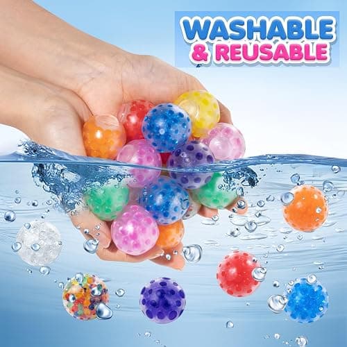 24 Pack Fidgets Stress Balls for Kids Adults, Squishies Ball Toys Pack, Stress Relief Sensory Stress Ball for Autism, Squishy Toys for 3 4 5 6 7 8 9 10 Boys Girls Gifts thumbnail 5